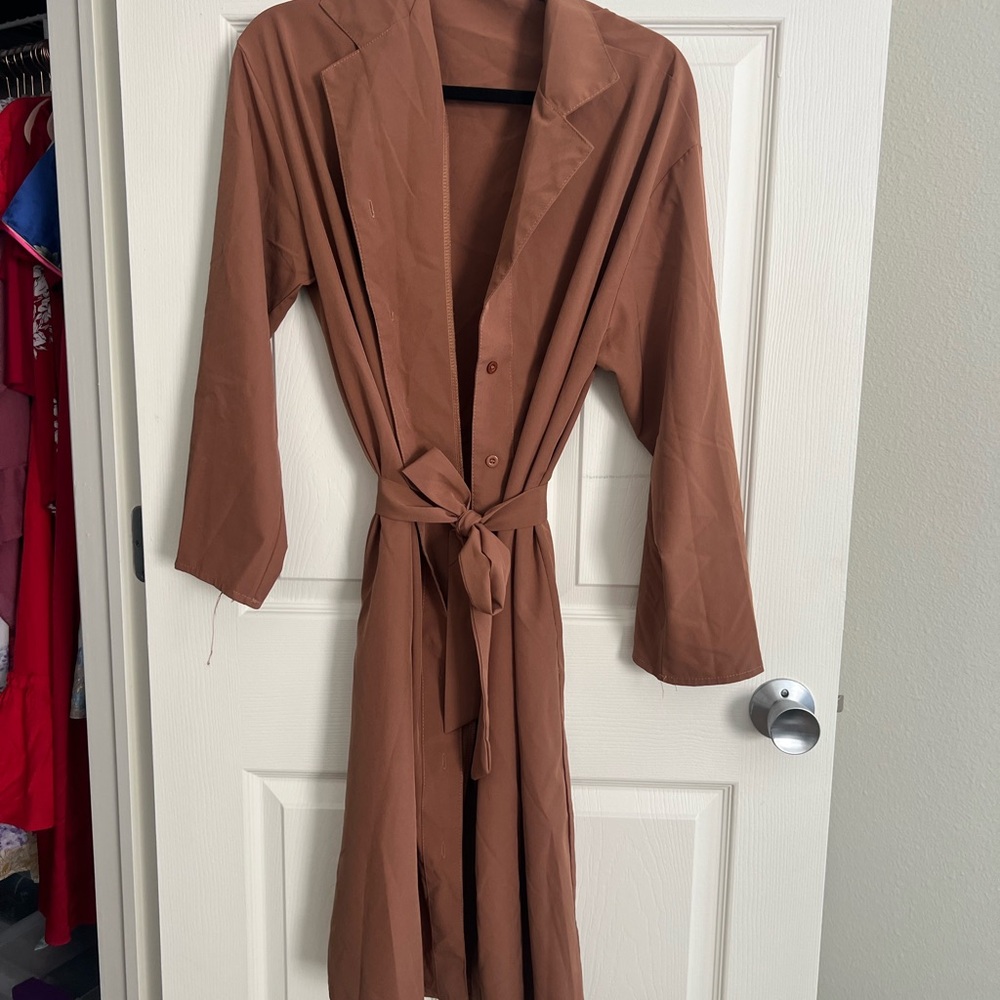 Brown Long Coat/Dress with Belt